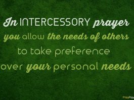 Intercessory prayer example