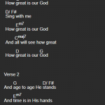 How great is our God chords in g