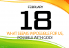 ALL THINGS ARE POSSIBLE WITH GOD Prayer for February 18 Daily prayer possible with god
