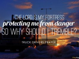 Truck drivers prayer protection
