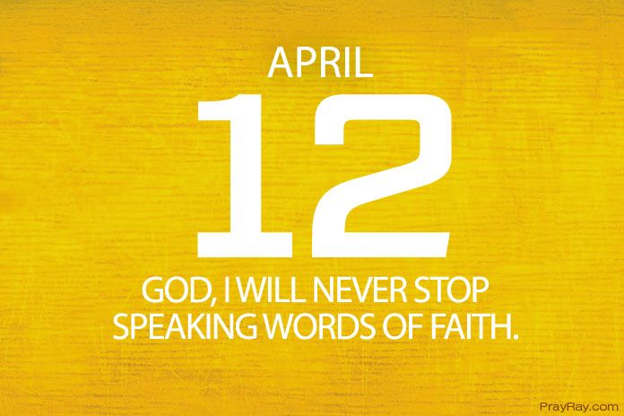 Speaking words of faith daily