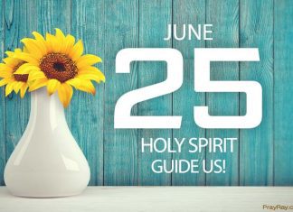 HOLY SPIRIT GUIDES US Prayer for June 25 Holy Spirit guides us
