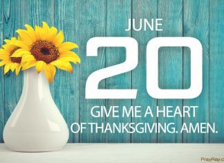 IMPORTANCE OF THANKSGIVING TO GOD Prayer for June 20 importance of thanksgiving to God