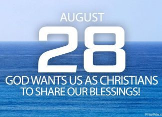 SHARING YOUR BLESSINGS Prayer for August 28 sharing your blessings