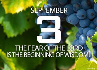 BEGINNING OF WISDOM IS FEAR OF THE LORD Prayer for September 3 beginning of wisdom is fear of the Lord