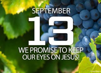 KEEP YOUR EYES ON JESUS Prayer for September 13 keep your eyes on Jesus