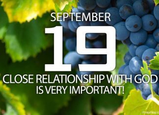 CLOSE RELATIONSHIP WITH GOD Prayer for September 19 having a close relationship with God