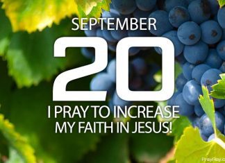 INCREASE FAITH IN JESUS CHRIST Prayer for September 20 increase faith in Jesus christ