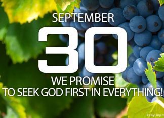 SEEK GOD FIRST Prayer for September 30 seek god first