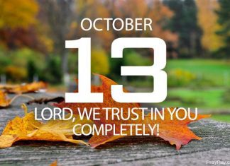 TRUSTING GOD’S PLAN Prayer for October 13 trusting god's plan