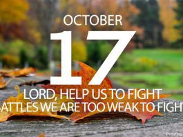 Power of God's Presence Devotional Prayer for October 17