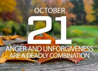 DON’T SIN BY LETTING ANGER CONTROL YOU October 21 Don't sin by letting anger control you Prayer for October 21