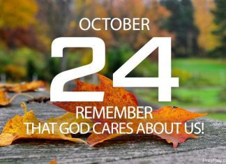 GOD CARES FOR YOU Prayer for October 24 god cares for you