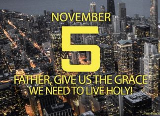 LIVING A HOLY LIFE Prayer for November 5 living a holy life