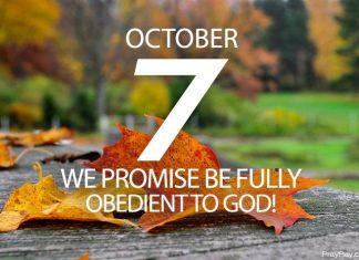 BE FULLY OBEDIENT TO GOD Prayer for October 7 be fully obedient to God
