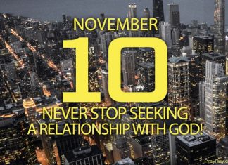 Seeking a Relationship with God – Prayer for November 10 seeking a relationship with God