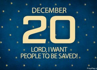Advent. SHARING THE GOSPEL Prayer for December 20 sharing the Gospel