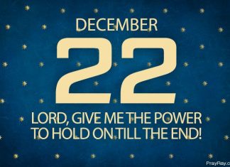 WAITING FOR THE SECOND COMING Prayer for December 22 waiting for the second coming