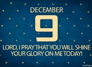 Advent. THE GLORY OF THE LORD Prayer for December 9 the glory of the Lord