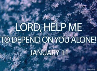 RELY ON JESUS Prayer for January 11 rely on Jesus