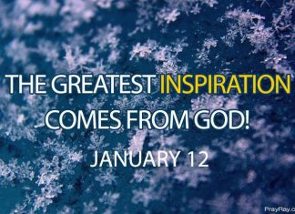 GOD INSPIRES Prayer for January 12 God inspires