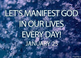 HONOR THE PRESENCE OF GOD Prayer for January 25 honor the presence of God