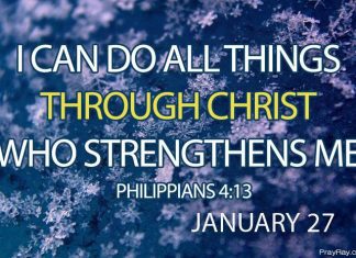 DO ALL THINGS THROUGH CHRIST Prayer for January 27 do all things through Christ