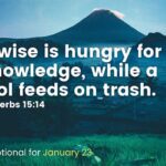 Don’t be ignorant devotional prayer for today January 23