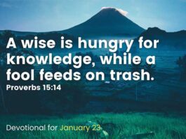 Don't be ignorant devotional prayer for today January 23