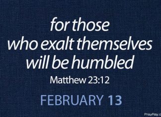 Humility and Obedience – devotional Prayer for Today February 13 humility and obedience