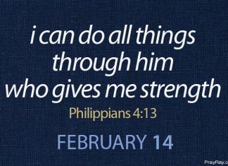 JESUS GIVES STRENGTH Prayer for February 14 Jesus gives strength