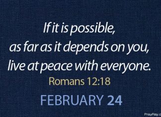 MAKE PEACE – Prayer for February 24 make peace