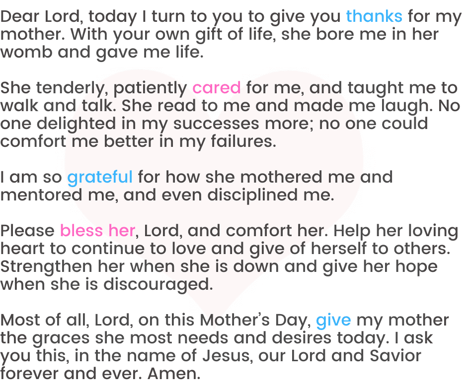Mother's day prayer