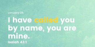 You belong to Jesus. Devotional for Today, January 26 You belong to Jesus Devotional