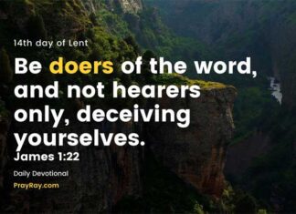 Live the Word of God that you preach. Daily Devotional 14th day of Lent Live the Word of God that you preach