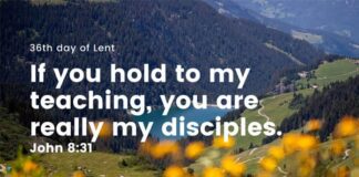 Are we disciples of Jesus? Daily Devotional 36th day of Lent Are we disciples of Jesus Devotional