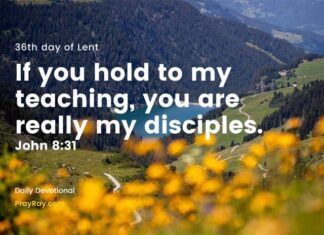 Are we disciples of Jesus? Daily Devotional 36th day of Lent Are we disciples of Jesus Devotional
