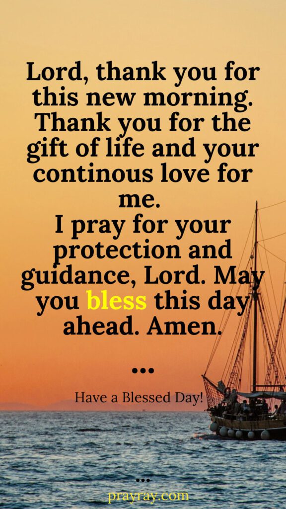 Blessing morning prayer