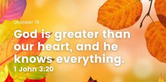 God knows you personally. Devotional for Today, October 15 God knows you personally Devotional for Today October 15
