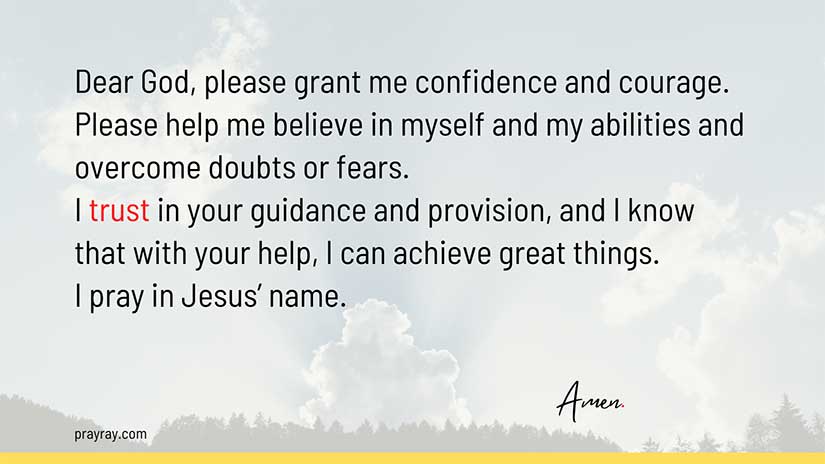 Success prayer for confidence