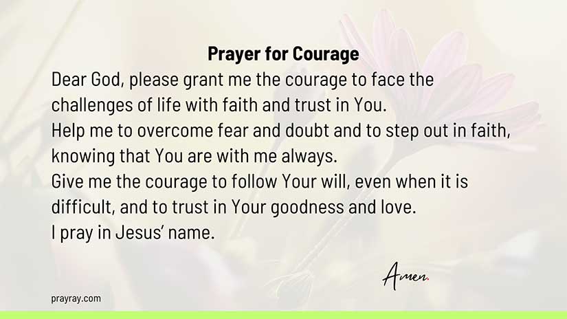 Strength prayer for courage