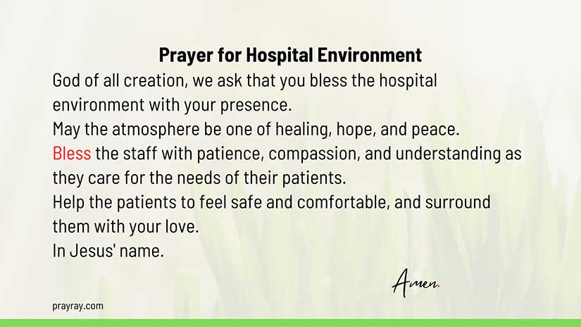 Prayer for Hospital Environment