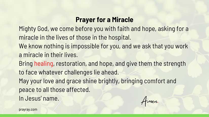 Prayer for Healing for Someone in the Hospital