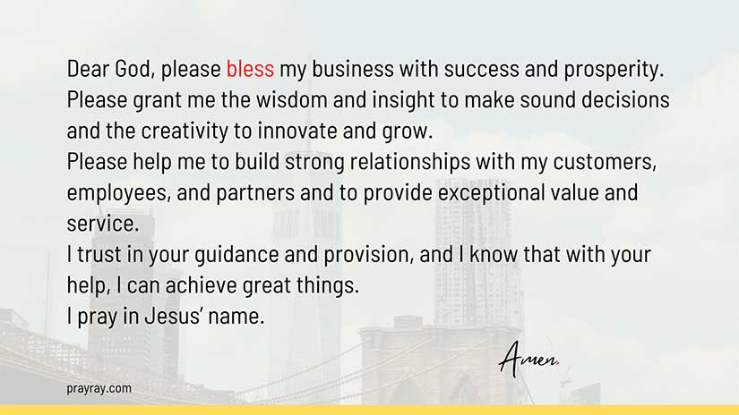 Prayer for success in business