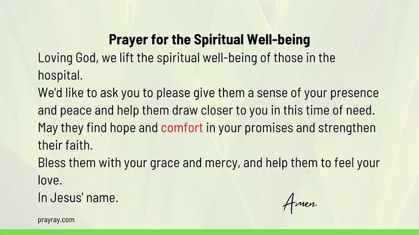 Prayer for Spiritual Well-being