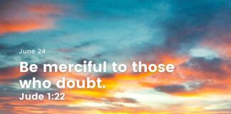 Persevering in Times of Doubt – Daily Devotional for June 24 Persevering in Times of Doubt daily Devotional for June 24