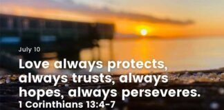Follow Example of Selfless Love – Daily Devotional for July 10 Follow Example of Selfless Love Daily Devotional for July 10