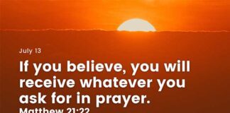 The Power of Prayer – Daily Devotional for July 13 The Power of Prayer daily Devotional for July 13
