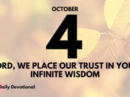 Trust in God's Guidance daily Devotional for October 4