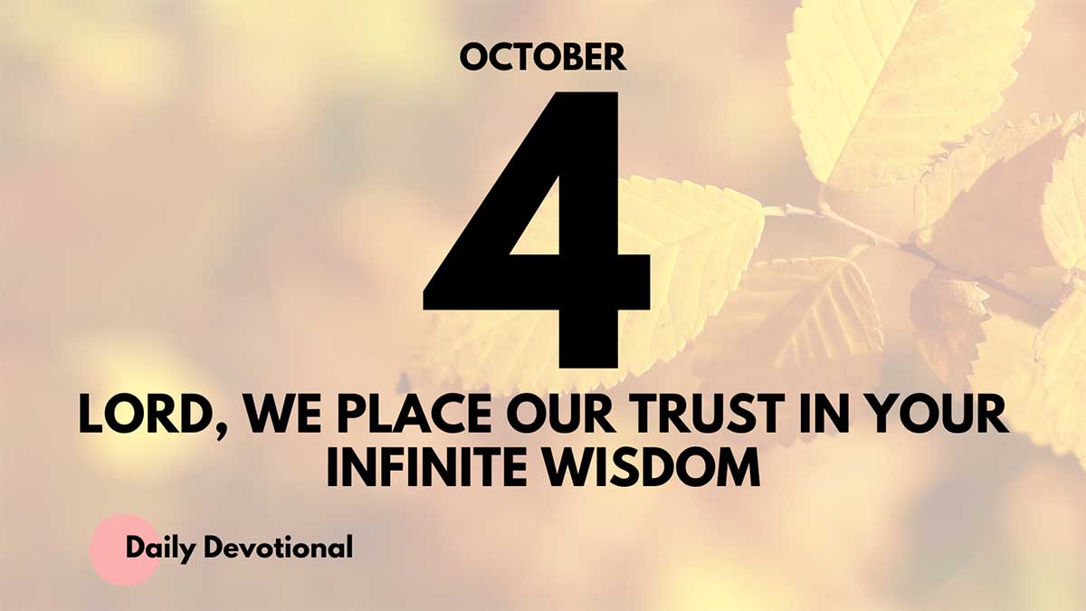 Trust in God's Guidance daily Devotional for October 4